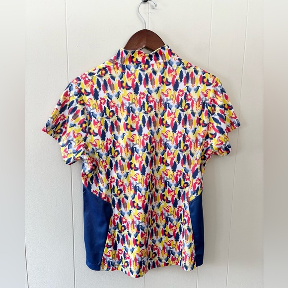 Fringe women’s pullover zip short sleeve UPF protection top golf performance SM - Picture 6 of 6